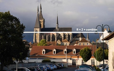 Vue de l'église depuis l'esplanade